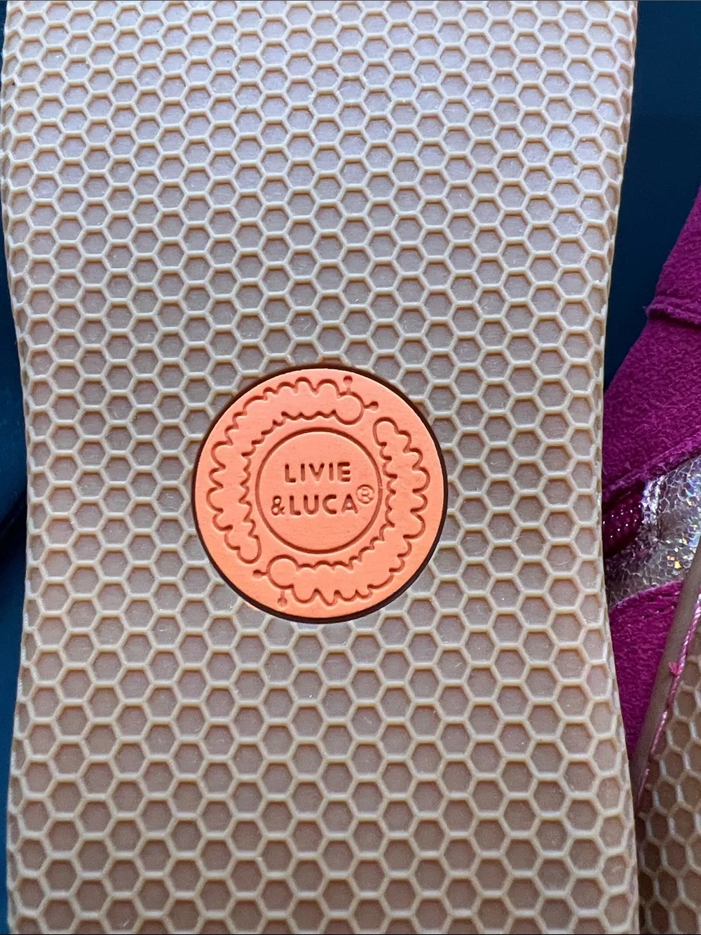 Livie & Luca Bright Fuchsia Suede Ankle Boots with Tan Heel